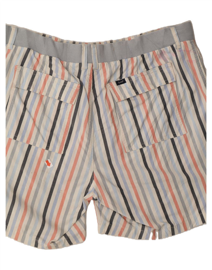 LEE Womens Regular Fit Bermuda Shorts US 18 2XL W36  Multicoloured Striped Vintage Lee and Second-Hand Lee from Messina Hembry 