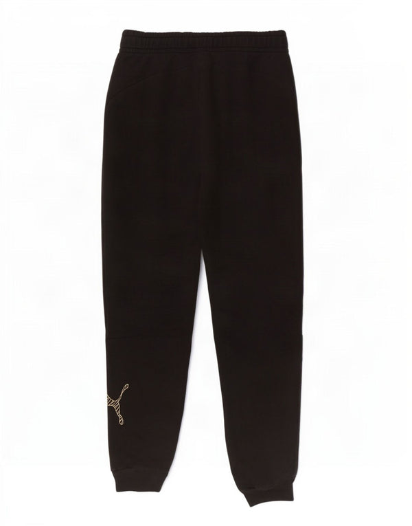 Puma Pantalon de survêtement graphique pour femme Joggers UK 14 Large Noir Coton