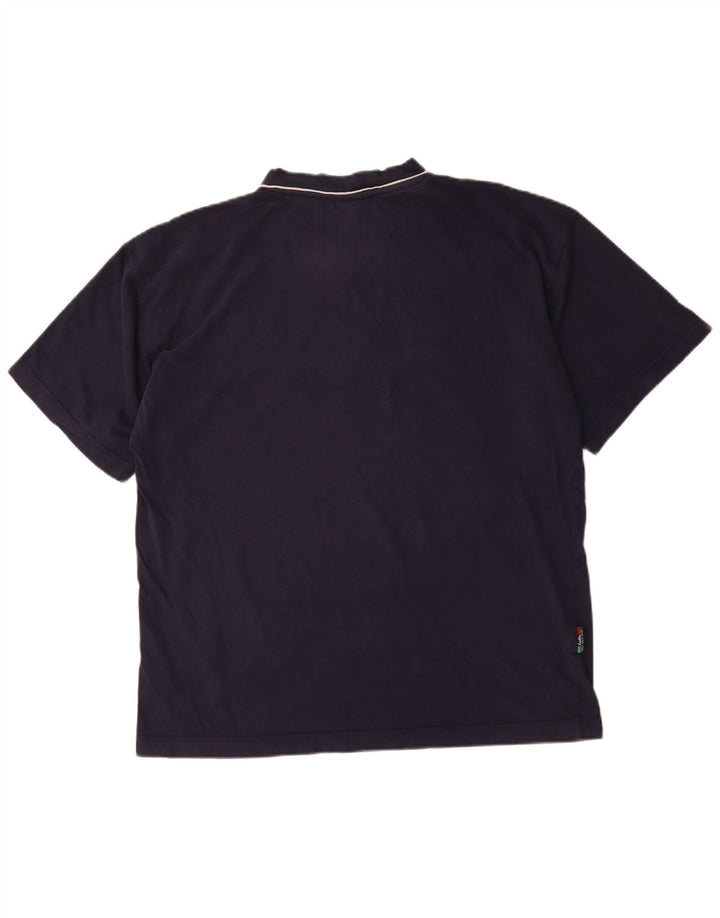 Lotto Mens T-Shirt Top Large Navy Blue Cotton