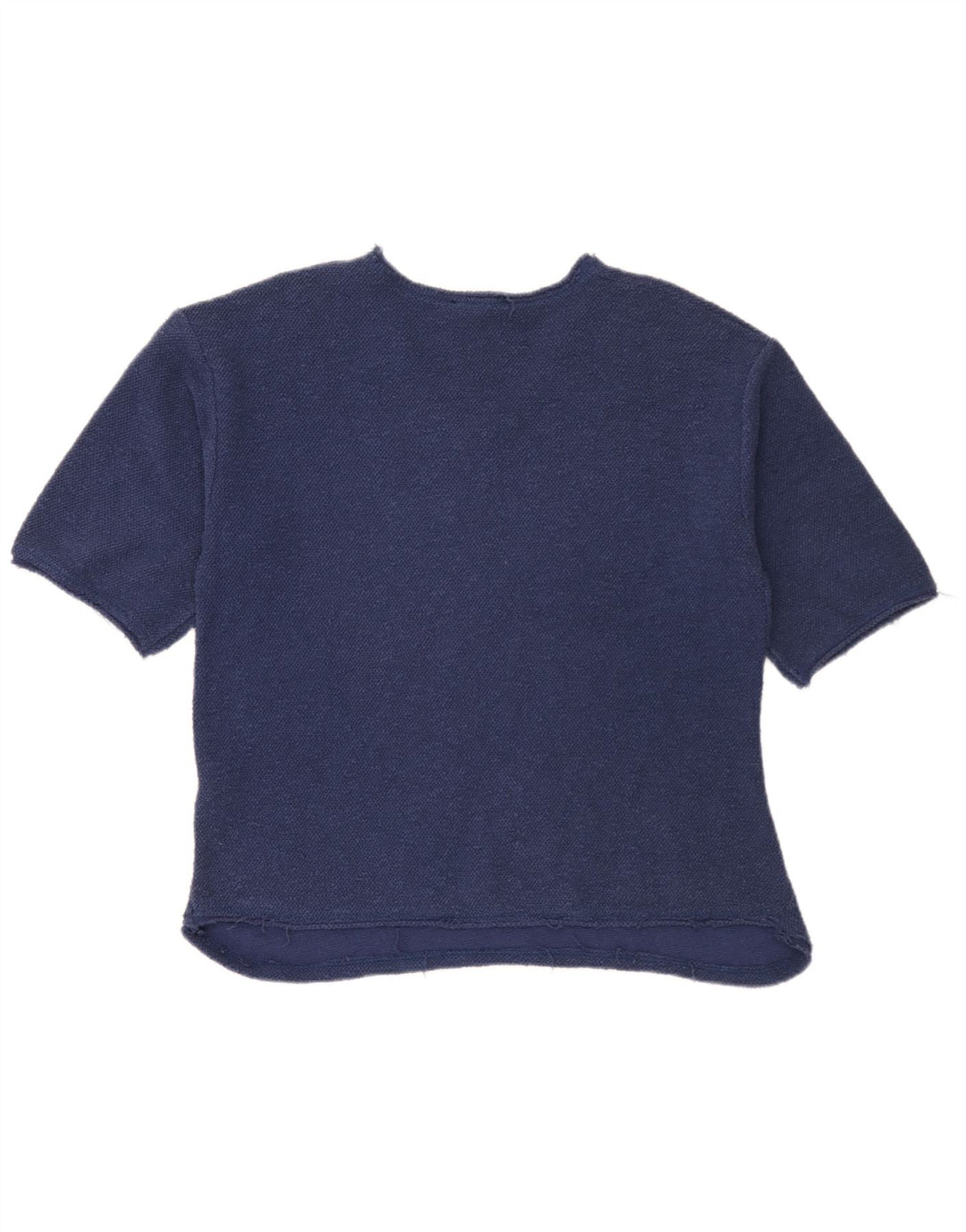 Zara Womens T-Shirt Top UK 14 Medium Navy Blue Cotton