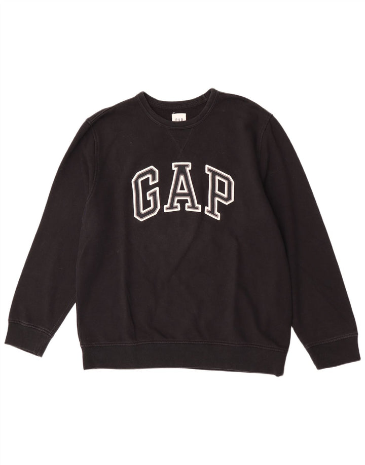 Gap Mens Graphic Sweatshirt Jumper XL Black Cotton