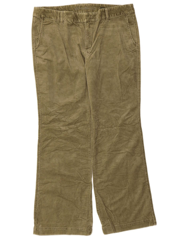 Pantaloni dritti in velluto a coste da donna Eddie Bauer US 16 2XL W38 L31 Cachi