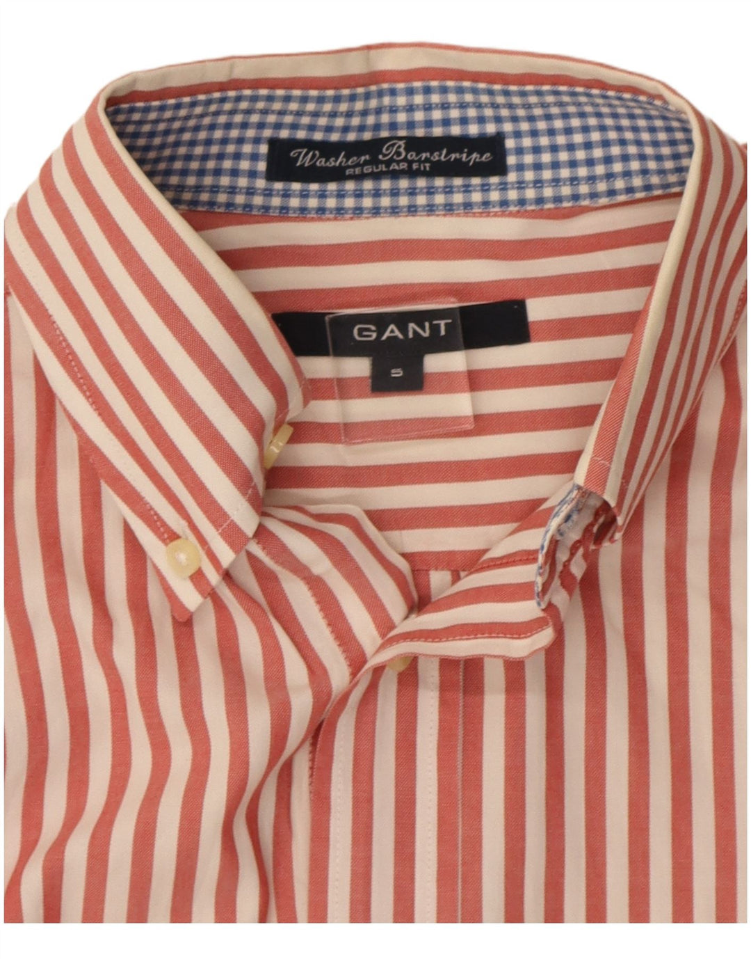 Gant Mens Regular Fit Shirt Small Red Pinstripe Cotton