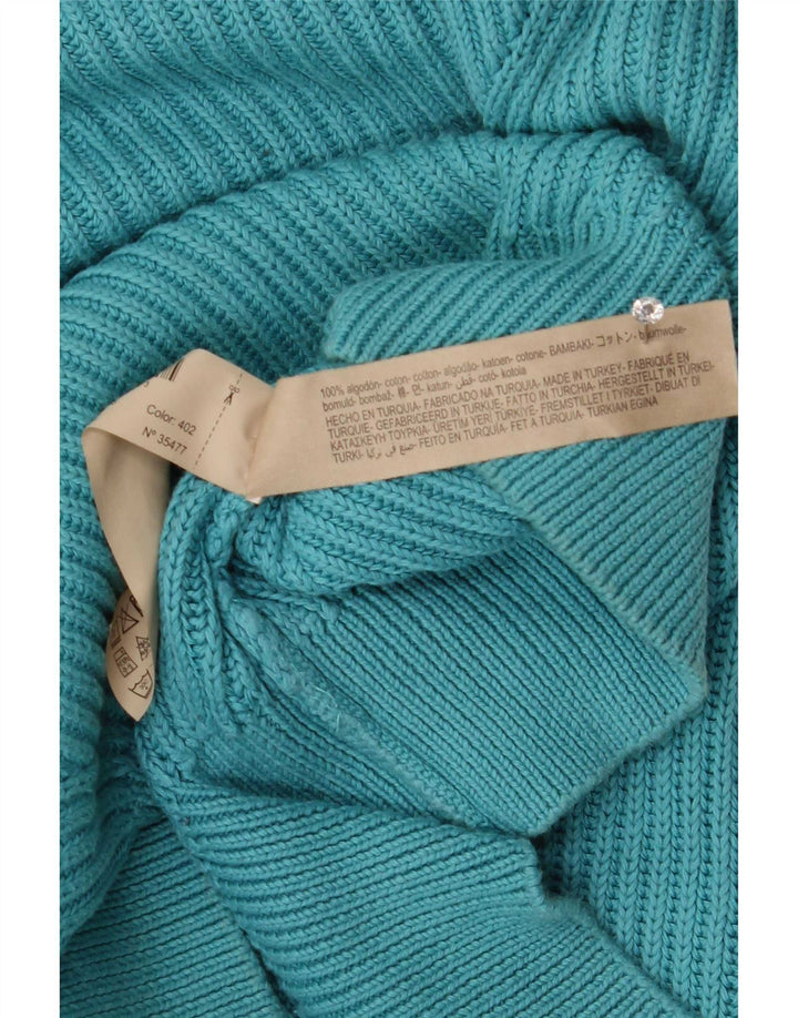 Massimo Dutti Dame Oversized V-hals sweater UK 14 Medium Blue