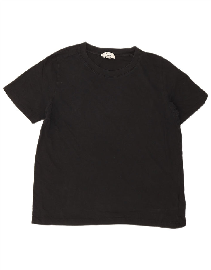 T-shirt da uomo Cos Top in cotone nero medio