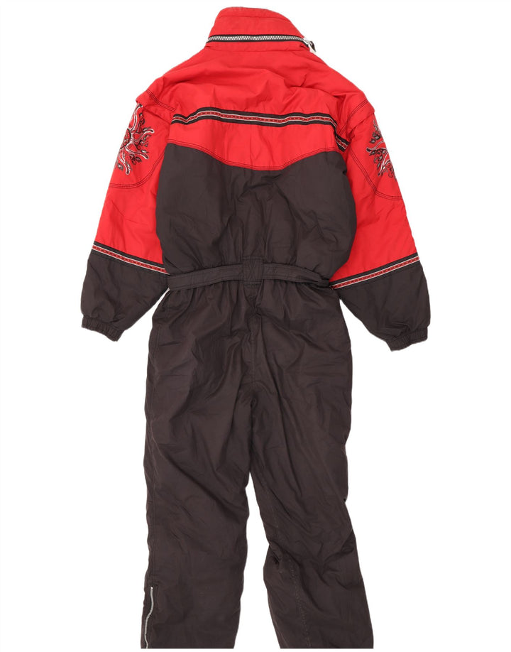 Tuta da sci da uomo con cappuccio grafico Killtec, grande, poliestere color block rosso