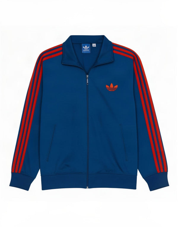 Adidas Mens Tracksuit Top Jacket Large Navy Blue Polyester