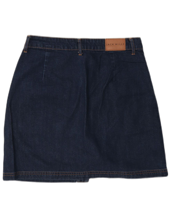 Jack Wills Dame Mini Denim Nederdel UK 10 Small W27 Blue Cotton