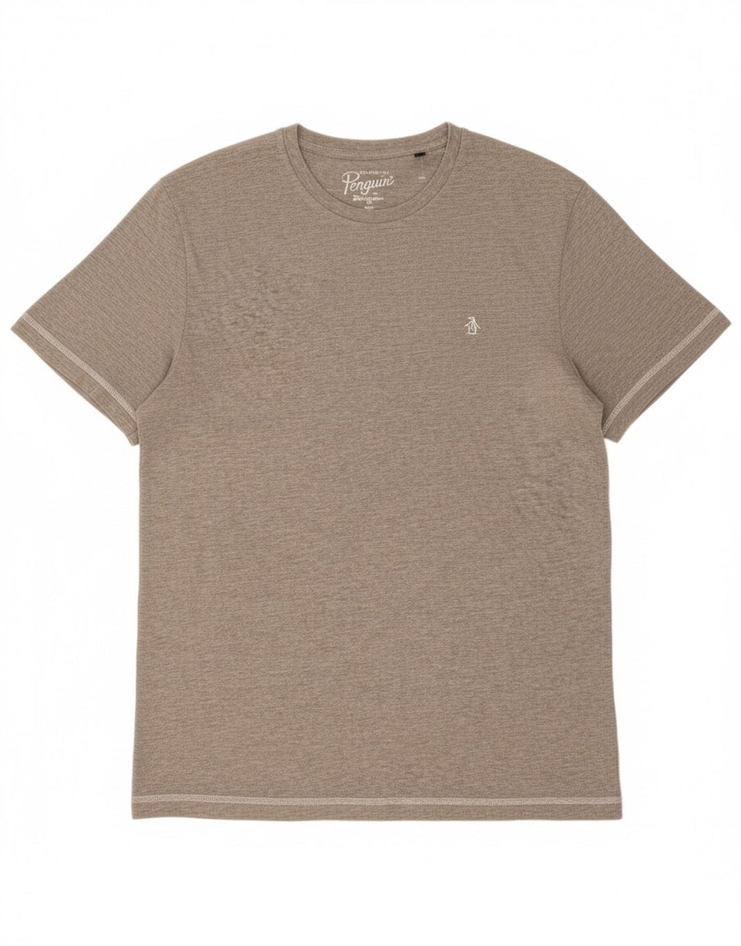 PENGUIN Mens T-Shirt Top Large Grey Cotton