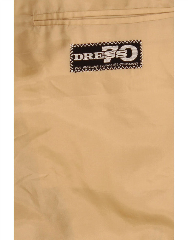 Vintage herre dobbeltradet 2-delt jakkesæt Medium W34 L31 Beige
