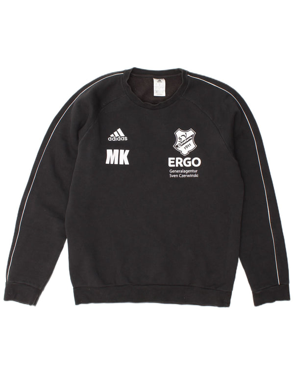 Adidas Mens Graphic Sweatshirt Jumper Medium Black Cotton