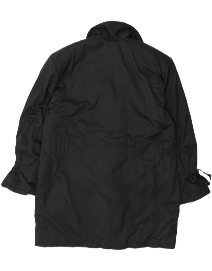 VINTAGE Womens Overcoat UK 20 2XL Black Cotton Vintage Vintage and Second-Hand Vintage from Messina Hembry 