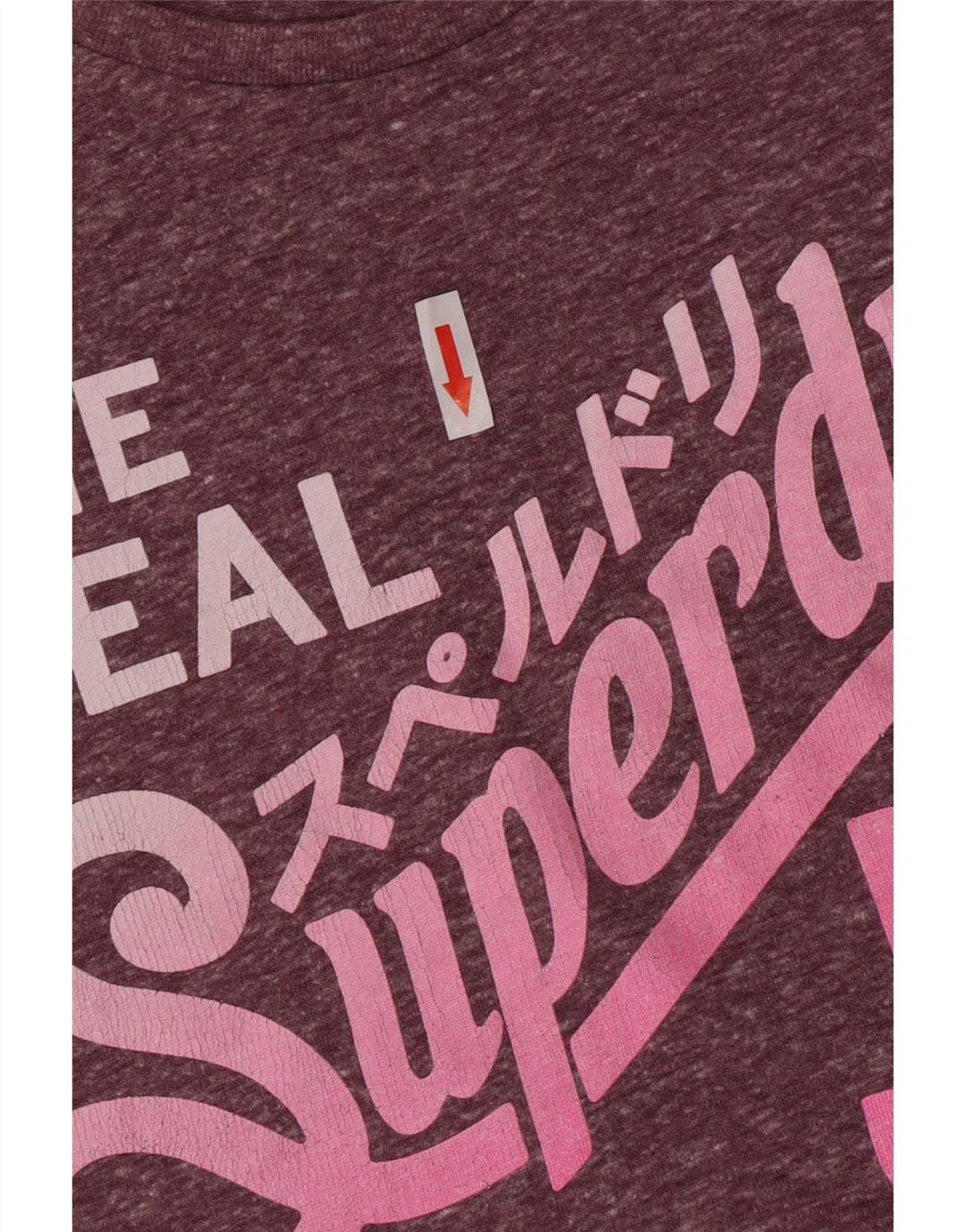 Superdry Womens Graphic T-Shirt Top UK 10 Small Purple Polyester