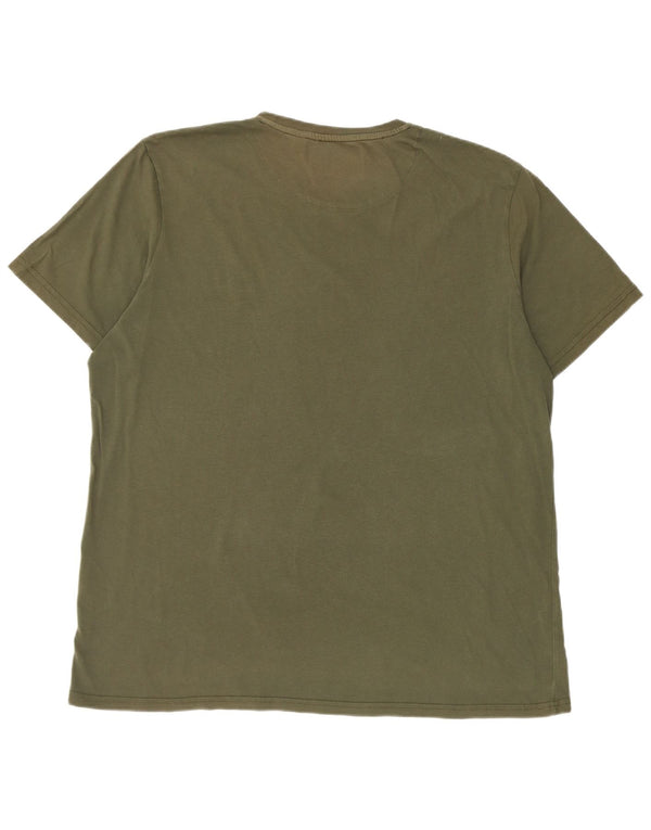 Camiseta masculina Lyle & Scott Top 2XL algodão cáqui