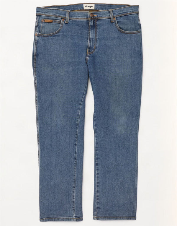 Wrangler Mens Texas Straight Jeans W34 L30 Blue Cotton