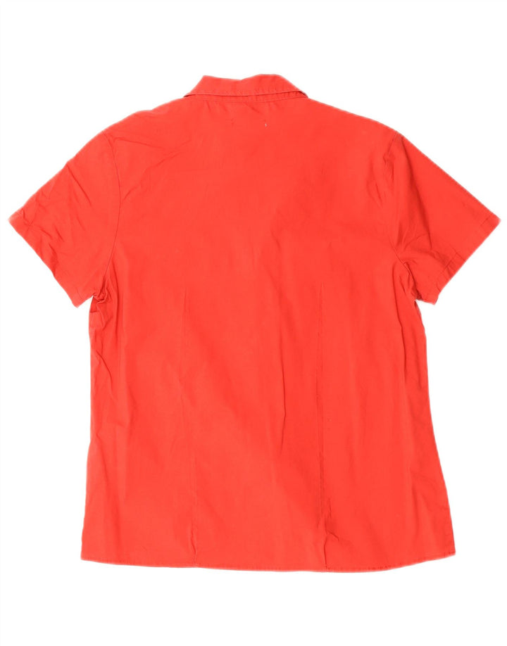 Dack's Womens Short Sleeve Shirt UK 18 XL Red Cotton