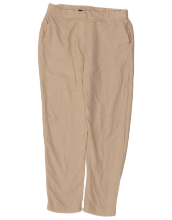 French Connection Womens High Waist Chino Trousers UK 12 Medium W32 L29 Bei