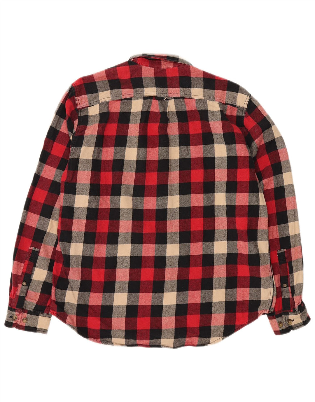 EDDIE BAUER Camicia da uomo in flanella di cotone a quadri rossi grandi