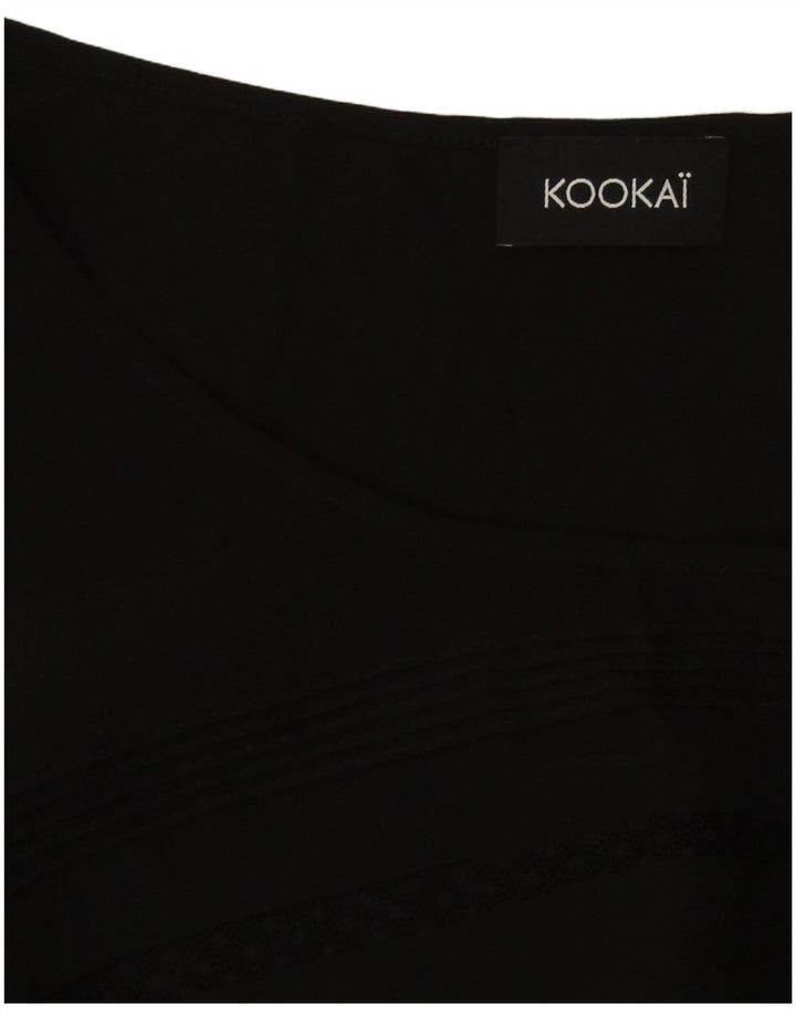 Kookai Womens Long Sleeve A-Line Dress UK 12 Medium Black