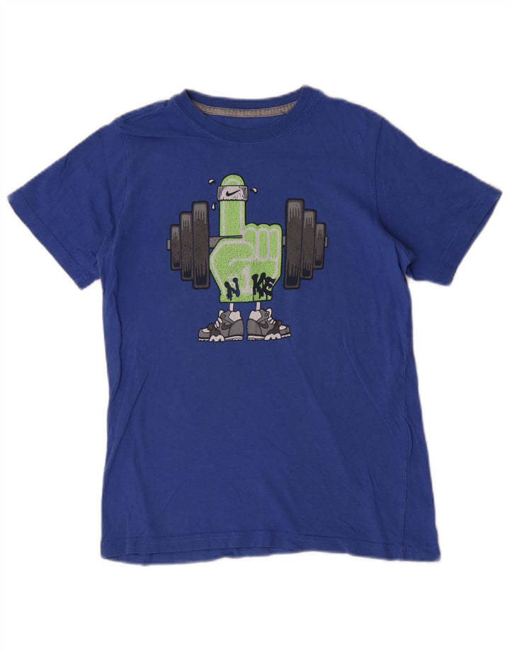 Nike Boys Graphic T-Shirt Top 10-11 Years Medium Blue