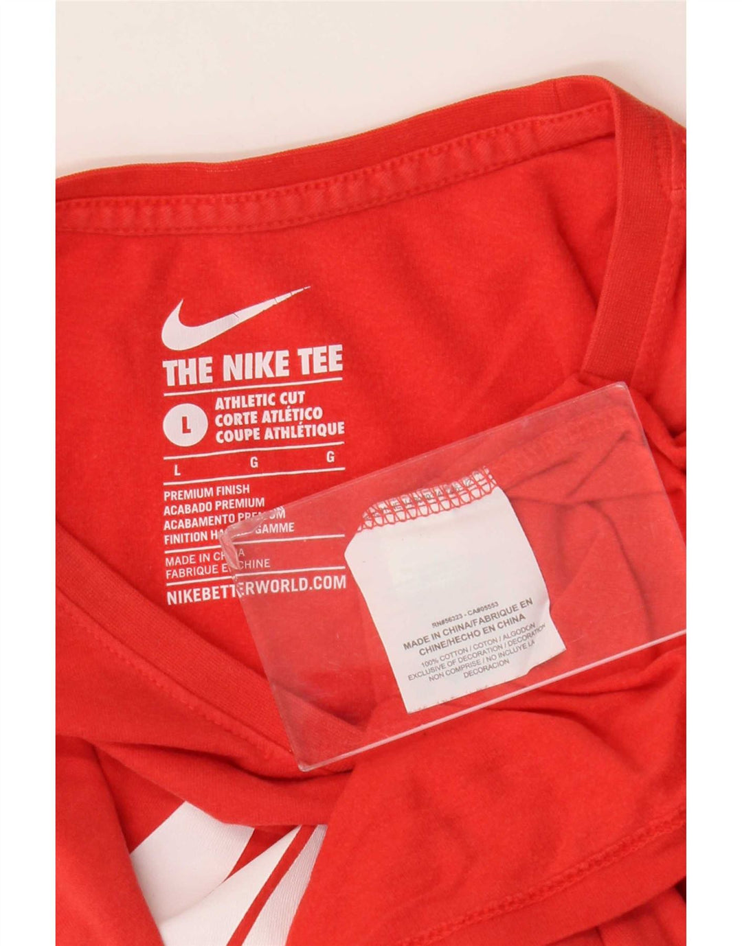 Nike Mens Athletic Cut Graphic T-Shirt Top Large Red Cotton