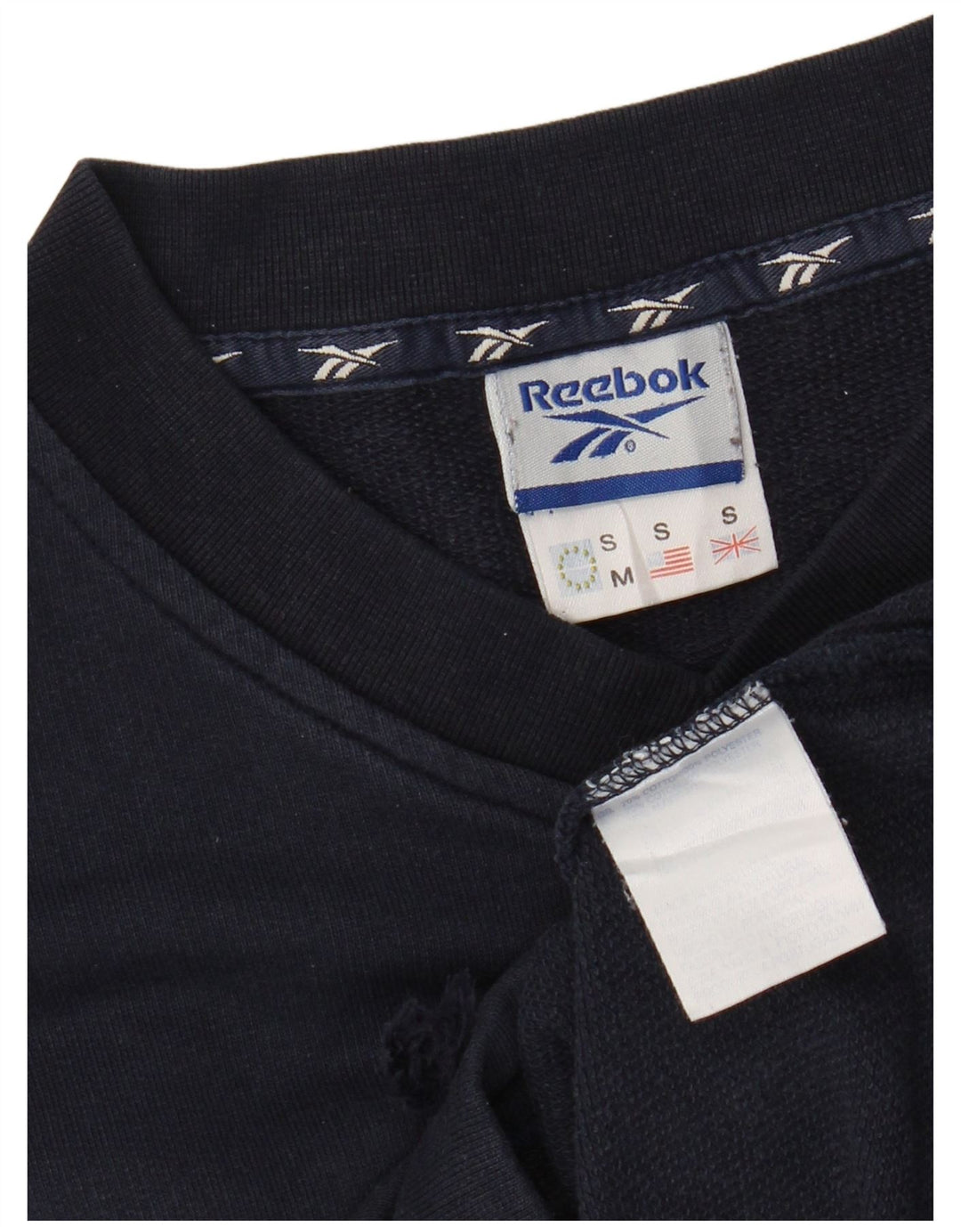 REEBOK Herren Sweatshirt Pullover Small Marineblau Baumwolle