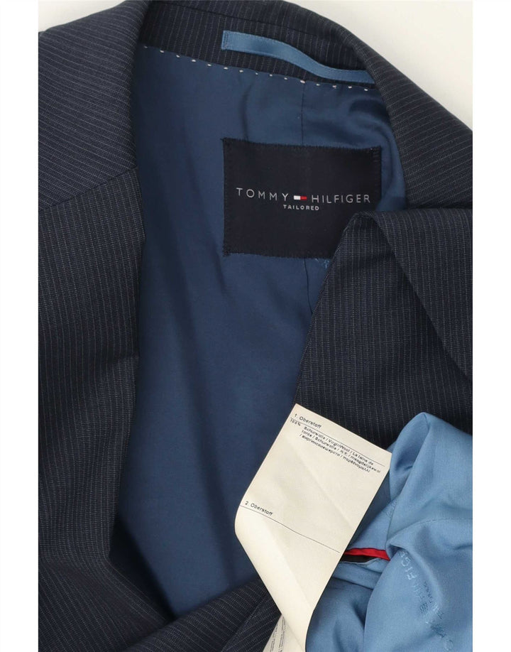 Tommy Hilfiger Herre 2-knaps blazerjakke UK 40 Large Navy Blue Pinstripe