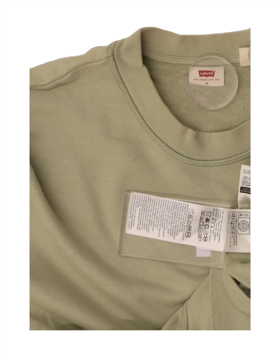 LEVI'S Mens Sweatshirt Jumper Medium Green Cotton Vintage Levi's and Second-Hand Levi's from Messina Hembry 