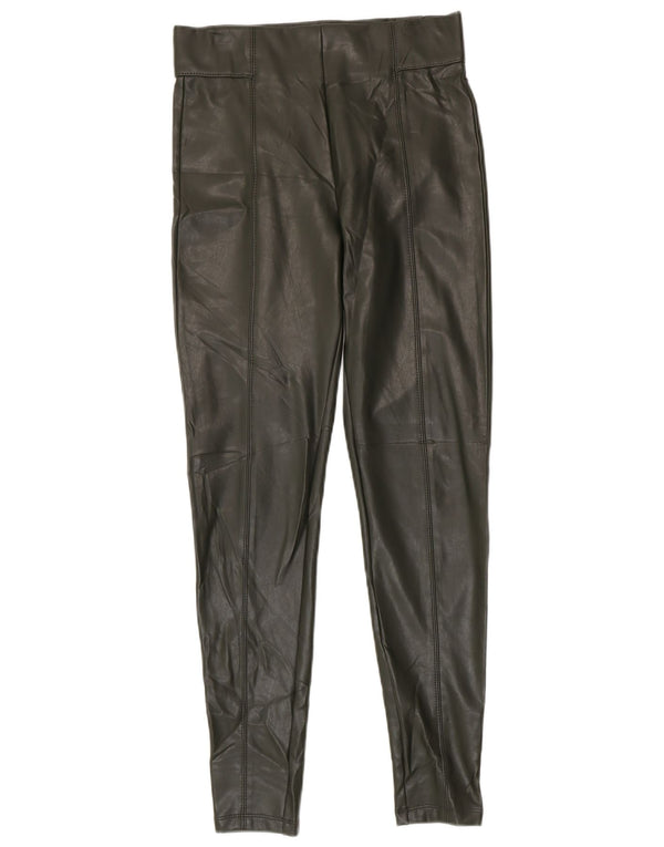 Leggings din piele artificială cu talie înaltă pentru femei Marks & Spencer UK 10 Mic verde