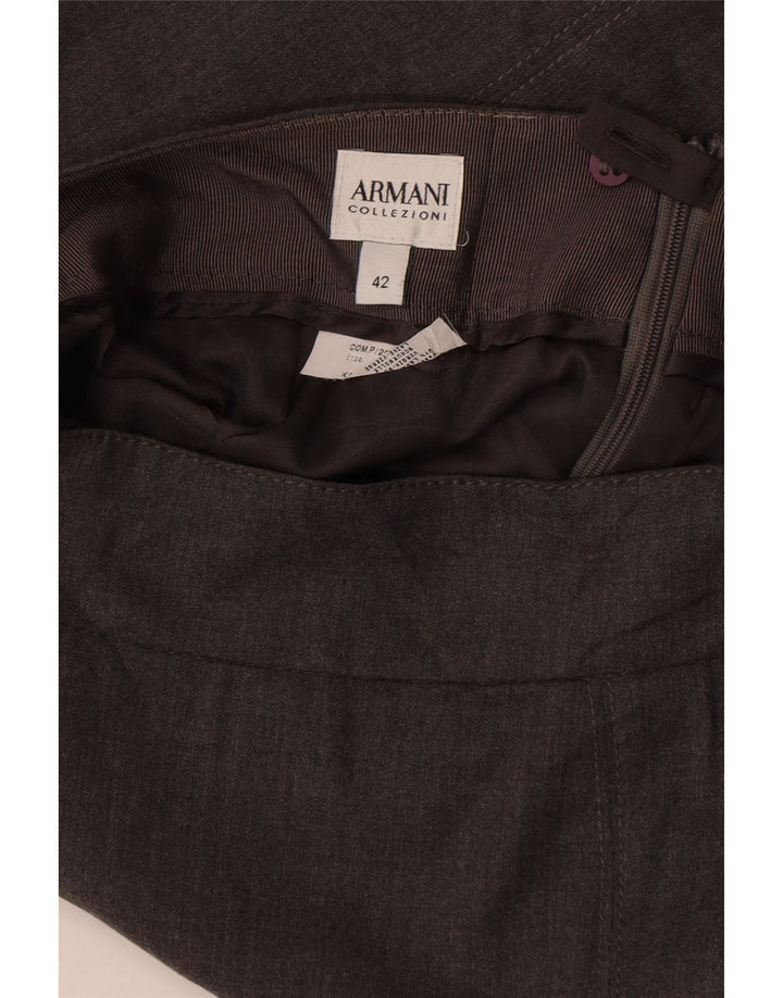 Armani Collezioni Womens Pencil Skirt IT 42 Medium W28 Grey