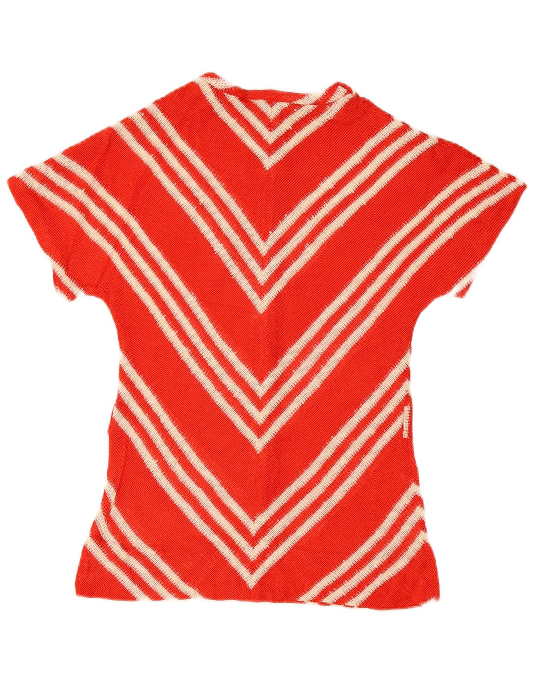 Blusa de malha feminina vintage EU 40 médio vermelho Chevron