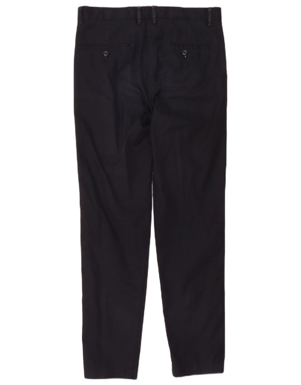 Dockers Mens Slim Fit Suit Trousers W32 L34 Navy Blue Cotton