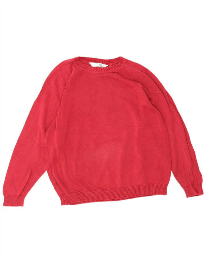 Marks & Spencer Womens Oversized Boat Neck Jumper Sweater UK 16 Large Red