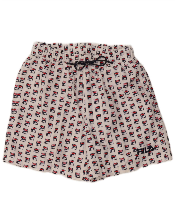 FILA Grafiske badeshorts til mænd XS Hvid polyester