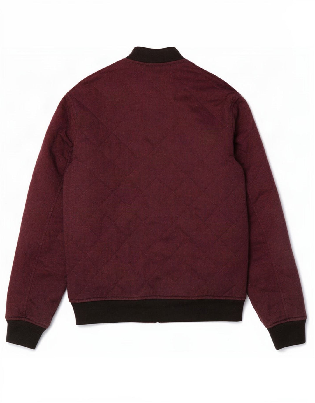 Zara Mens Bomber Jacket UK 36 Small Burgundy Colourblock Polyester