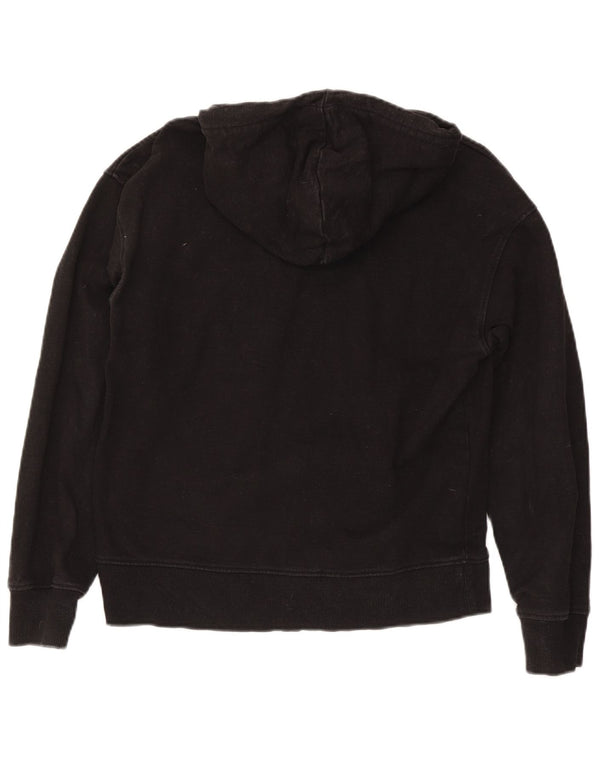 Calvin Klein Jeans Womens Hoodie Jumper UK 16 Large Black Cotton