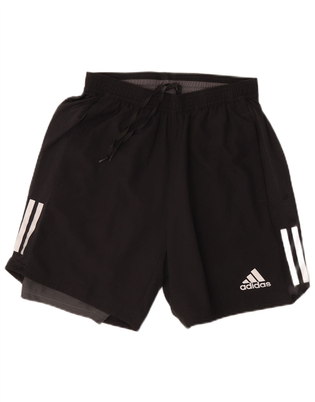 Adidas Herren-Laufsport-Shorts, Größe S, Schwarz, Colourblock-Polyester