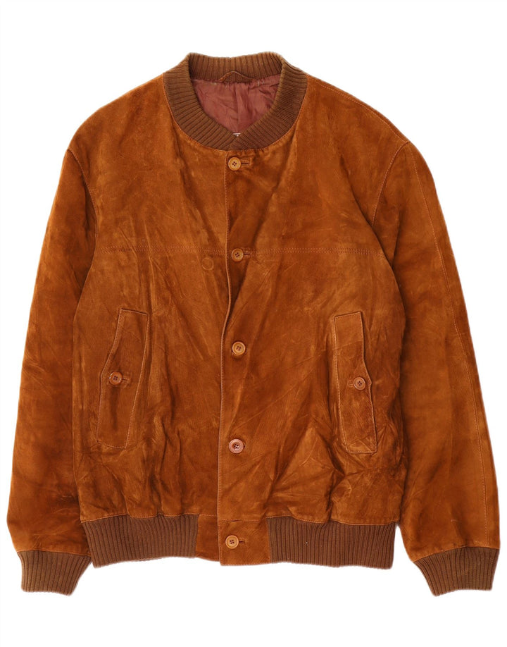 Vintage muška bomber jakna od brušene kože IT 54 2XL smeđa