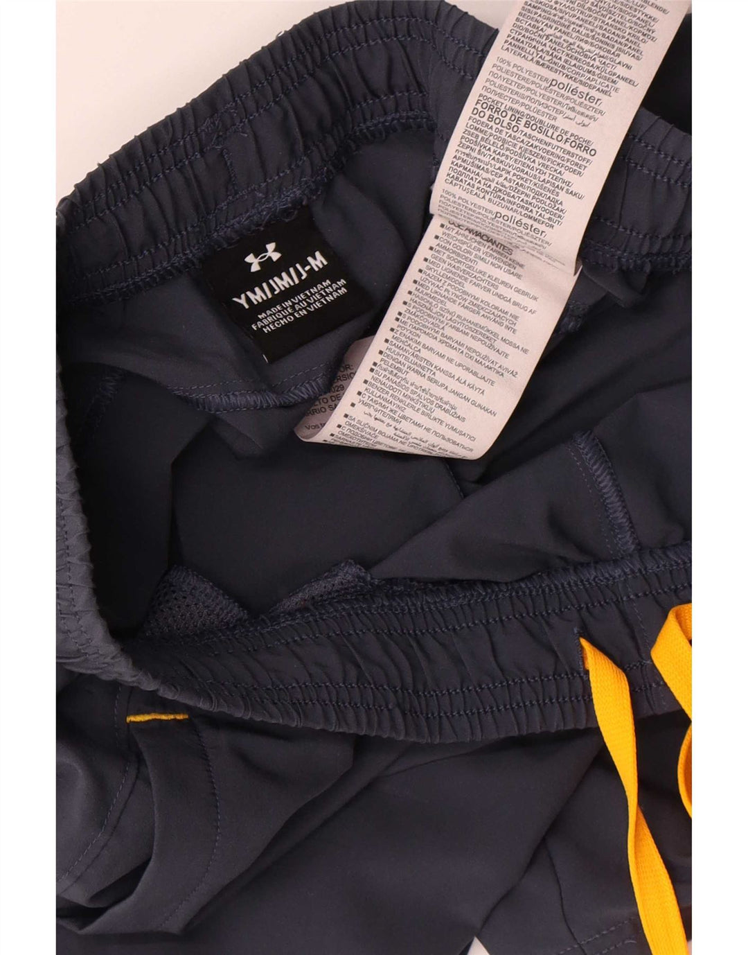 Under Armour Boys Sport Shorts 9-10 Years Medium Navy Blue Colourblock