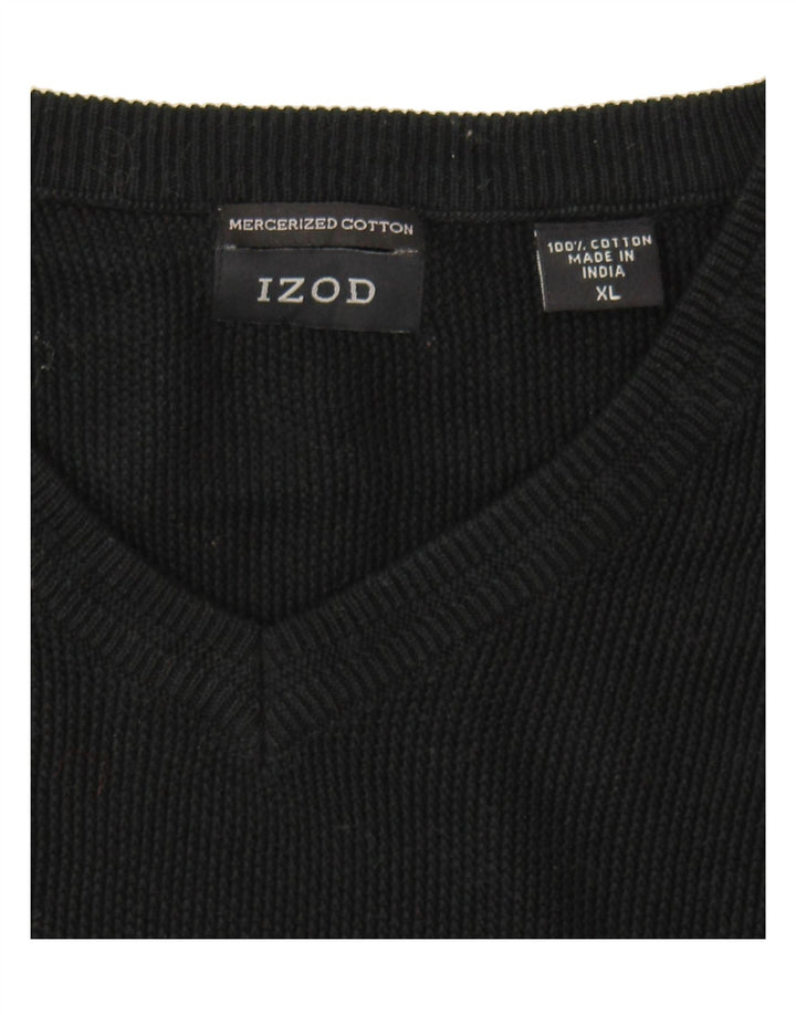 IZOD Mens Vest Tank Top XL Black Cotton Vintage Izod and Second-Hand Izod from Messina Hembry 