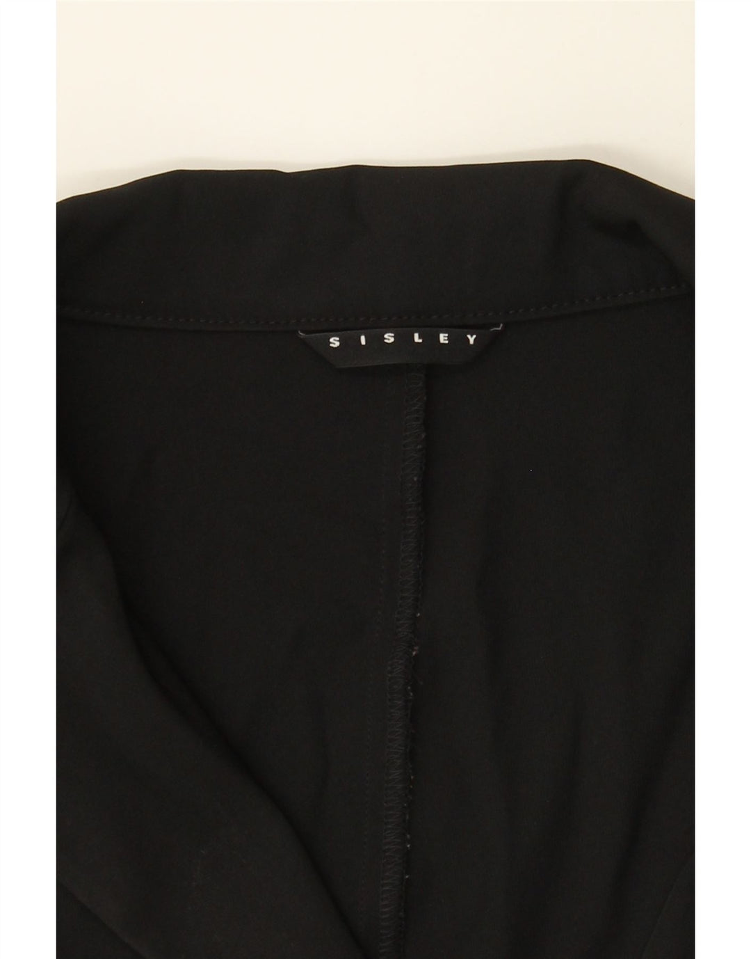 SISLEY Womens 3/4 Sleeve 3 Button Blazer Jacket IT 44 Medium Black Vintage Sisley and Second-Hand Sisley from Messina Hembry 