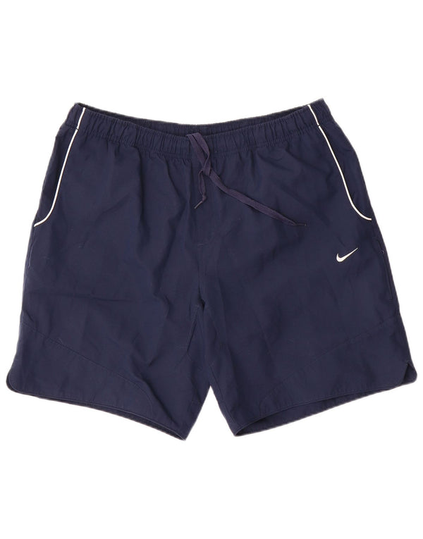 Nike Mens Sport Shorts Large Navy Blue Polyester
