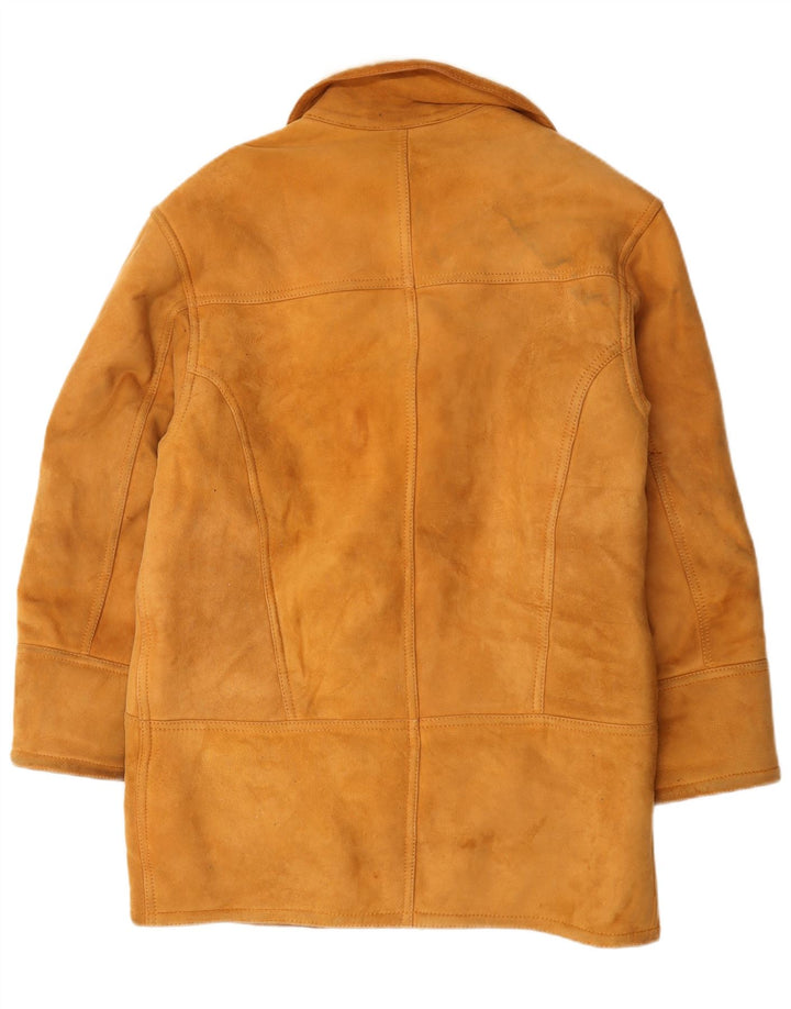 Abrigo vintage de piel de oveja para hombre IT 48 cuero beige medio