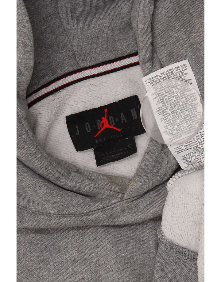 Jordan Mens Air Hoodie Jumper Small Grey Cotton