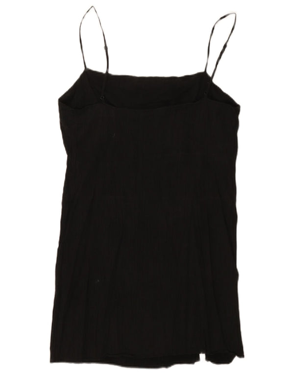 Zara Womens Slip Dress UK 14 Large Black Viscose