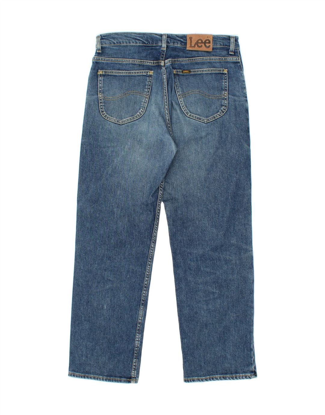 LEE Womens Straight Jeans W34 L30  Blue Cotton