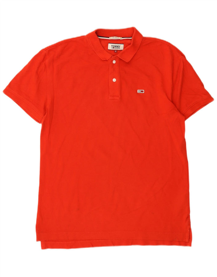 Tommy Hilfiger Mens Regular Fit Polo Shirt Small Red Cotton