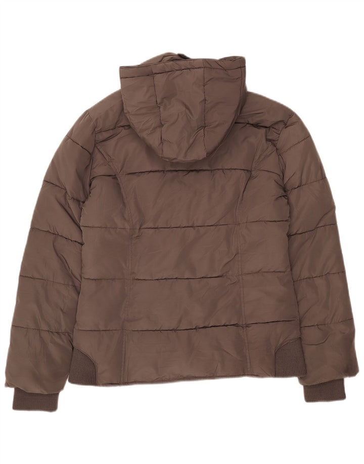 Carrera Womens Hooded Padded Jacket UK 14 Large Brown