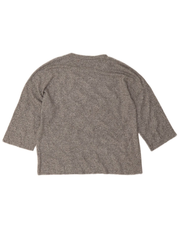 Top supradimensionat pentru femei Zara, cu mâneci 3/4 UK 10, mic, gri pete