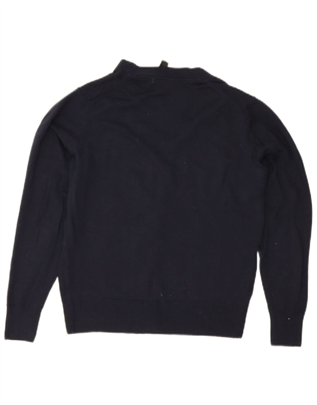 Zara Herren-Strickjacke aus mittelblauer Wolle in Marineblau